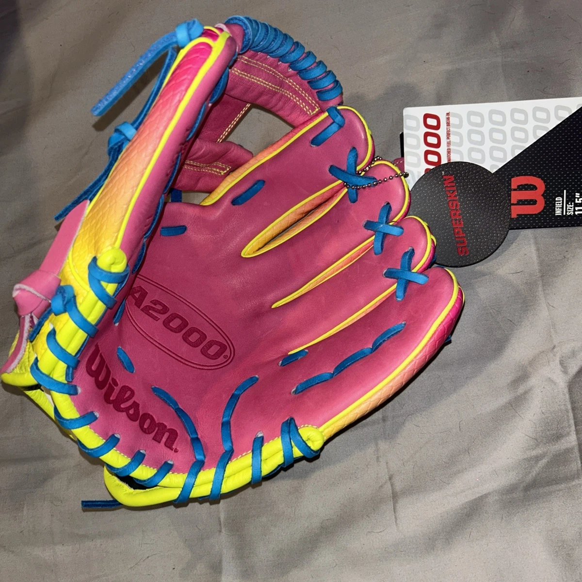 Wilson 11.5'' 1786 A2000 SuperSkin Series Glove - Right Hand Throw Cool Colorway - Image 2