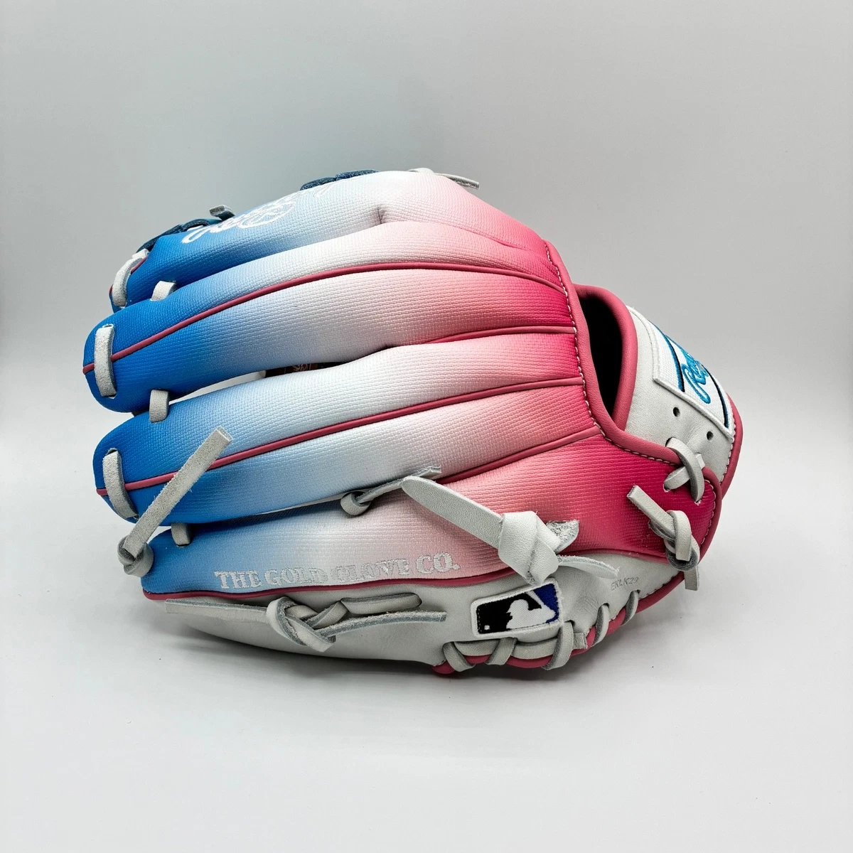 Rawlings Heart of the Hide R2G Baseball Glove Pink Blue 11.5" RHT - Image 3