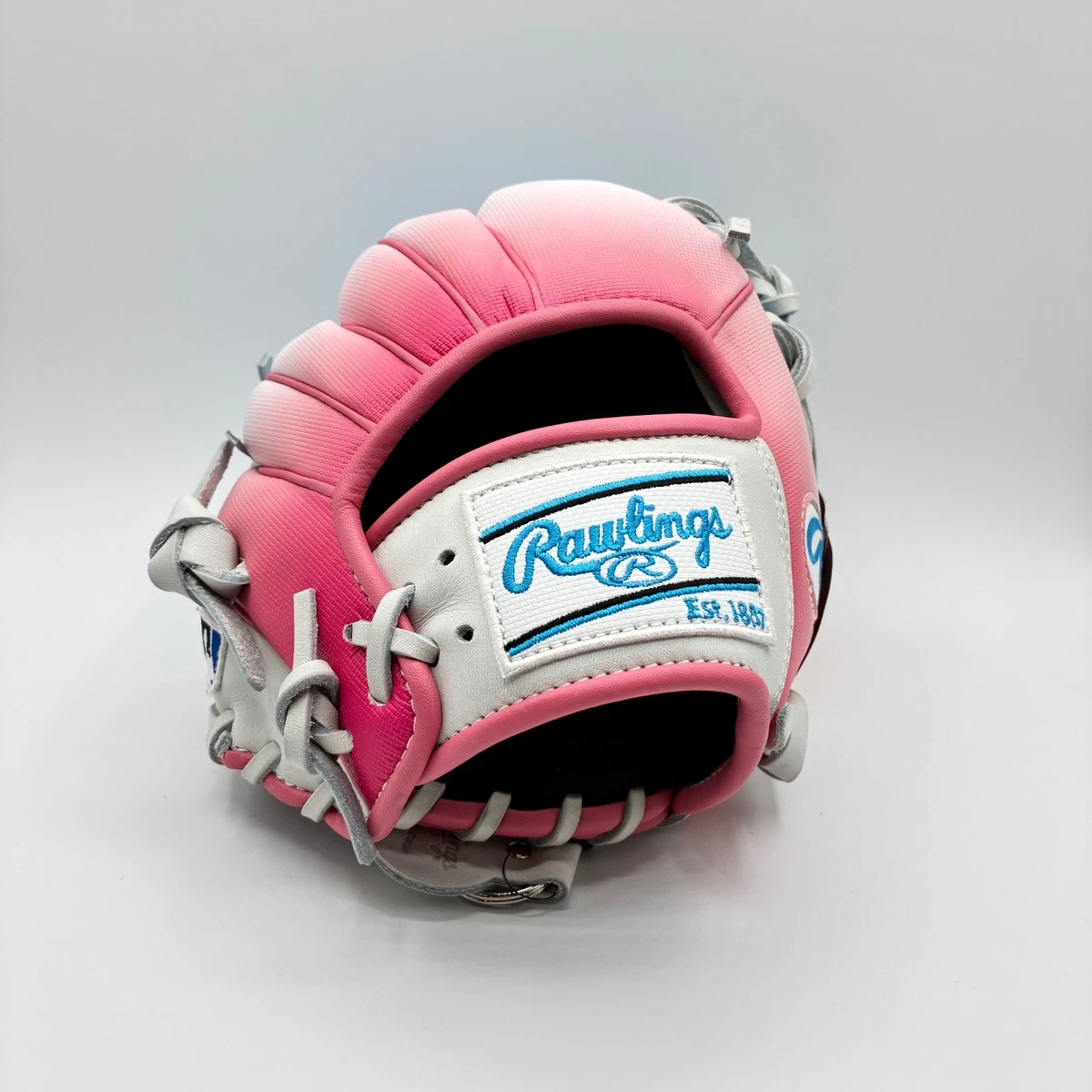 Rawlings Heart of the Hide R2G Baseball Glove Pink Blue 11.5" RHT - Image 4